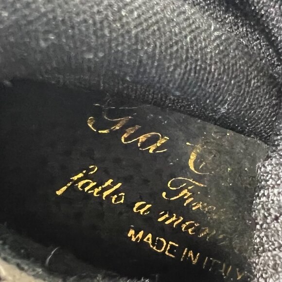 Gia Couture Boom Black Velvet Over The Knee OTK Boots Red Kitten Heels EU 38, 8 - Picture 12 of 14